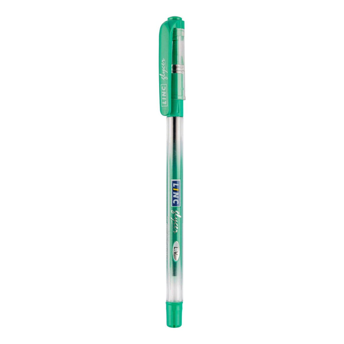 Linc 0.6 mm Glycer Smooth Ball Pen, Wallet Pack (Green Ink, Pack of 10)