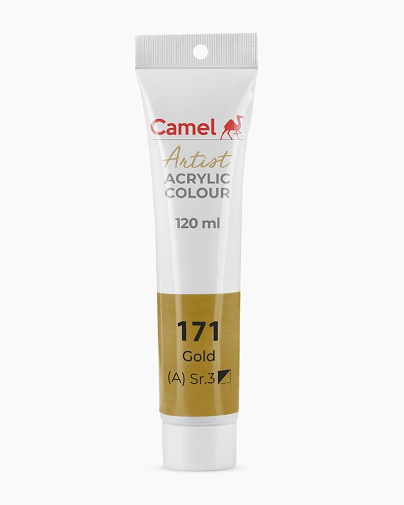 Camel Camlin Kokuyo Artist Acrylic Colour Tubes (Gold 171, 120ml)