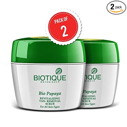 Biotique Bio Papaya Revitalizing Tan Removal Scrub Pack of 2