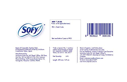 Sofy Bodyfit, XL, Count of 6 [Pack of 3]