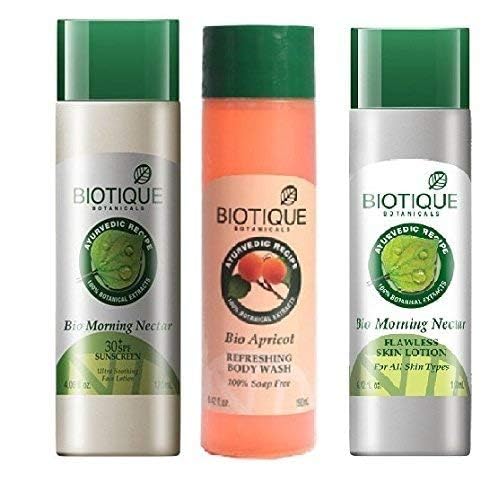 Biotique Combo Body Wash, Sunscreen and Skin Lotion