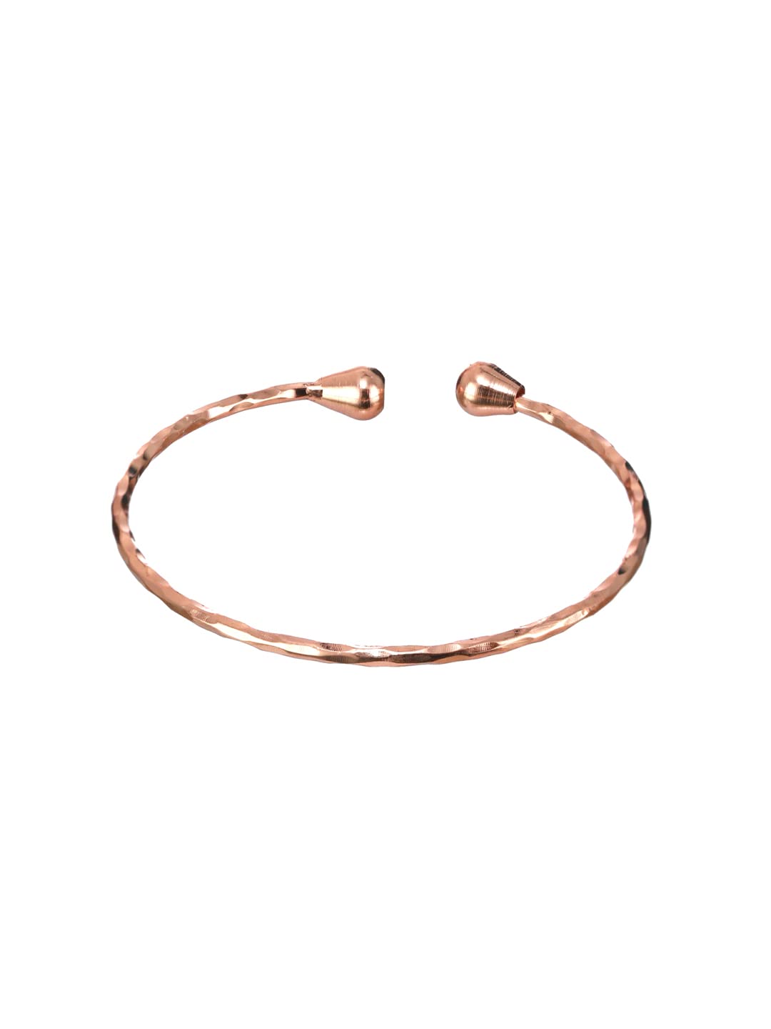 Priyaasi Elegant Textured Rose Gold-Plated Bangle Set of 2