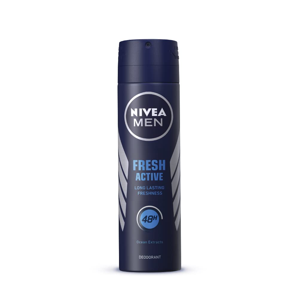 Nivea Body Lotion For Dry Skin, Shea Smooth, With Shea Butter, For Men & Women, 200 ml & Nivea Fresh Active Original Deodorant for Men, 150ml