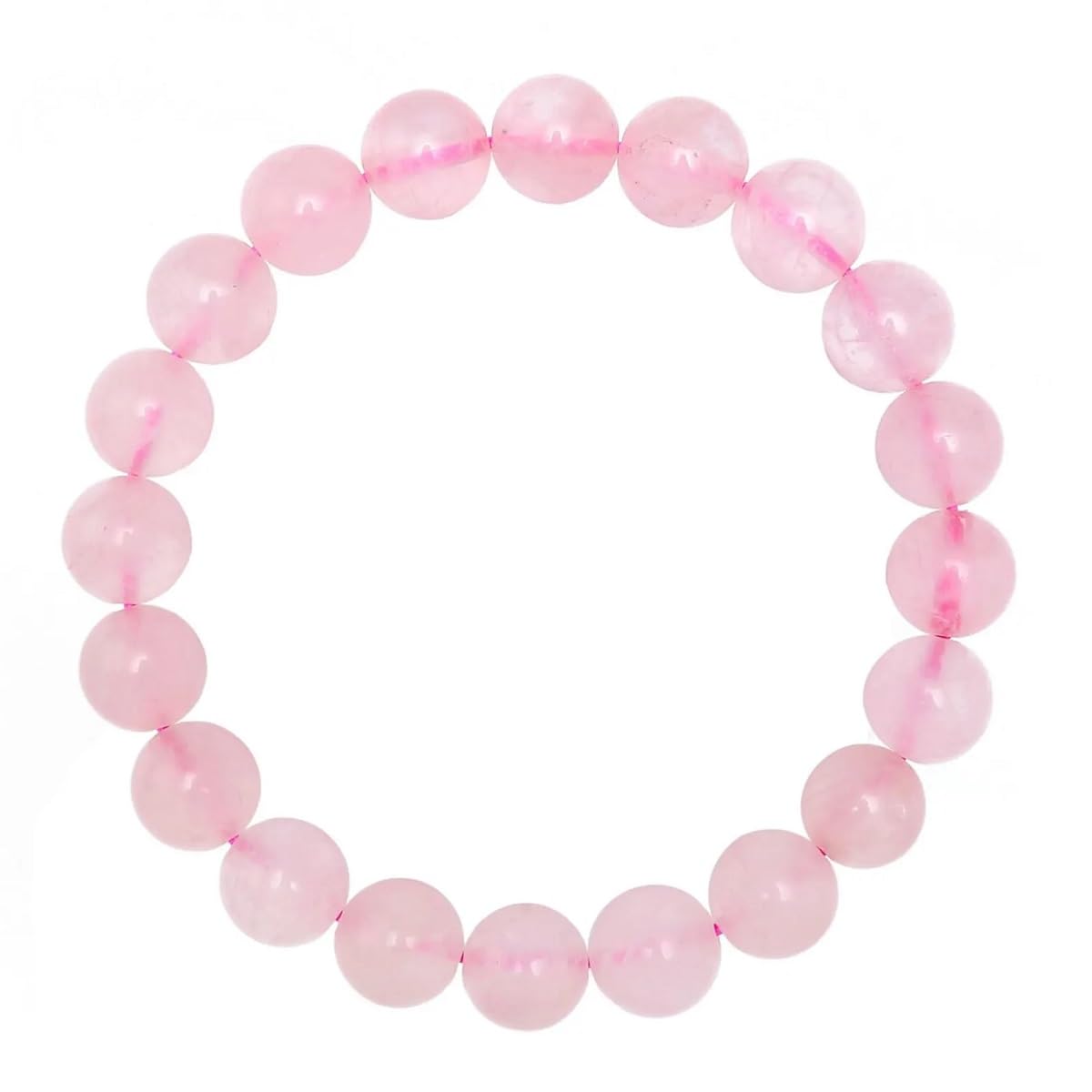 ASTRODIDI Rose Quartz Crystal Healing Love Stone Bracelet | Original Rose Quartz Love Attraction Handmade Stretchable 8 mm Beads Gemstone Bracelet