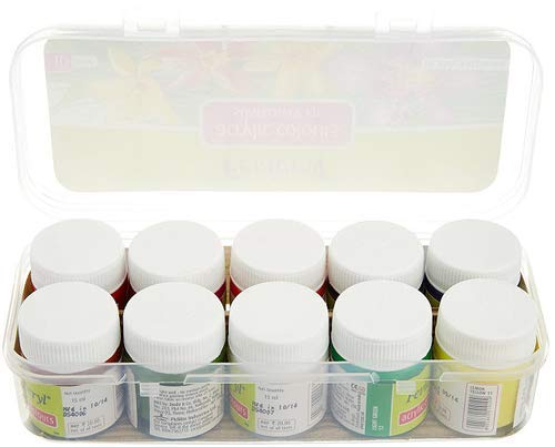 Fevicryl Modge Art Craft Painting (Acrylic Colors (10x15ml) with 2 Canvas Board)