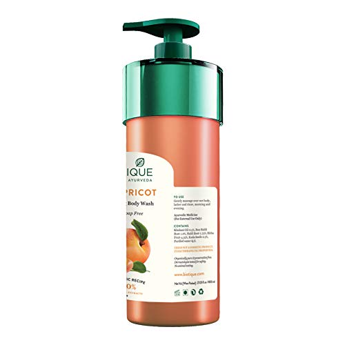 Biotique Apricot Refreshing Body Wash | Keeps Skin Fresh and Clean | Brightens Skin and Reducing Dark Spots | 100% Botanical Extracts | Suitable for All Skin Types | 800ml (Pack of 3)