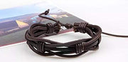 6pcs Latest Collection Genuine Leather Bracelet Wraps Casual Wear Skin Friendly Stylish Bracelets for Men Boys by Shining Diva Fashion