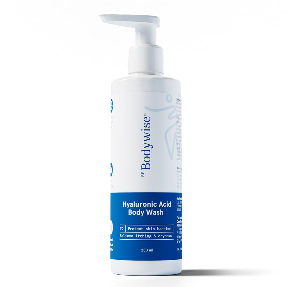 Be Bodywise Hyaluronic Acid Body Wash with Aloe Vera Extract | Deep Cleanses Skin & Provides Intense Hydration to Skin| Gentle and Suitable for All Skin Types | 250ml