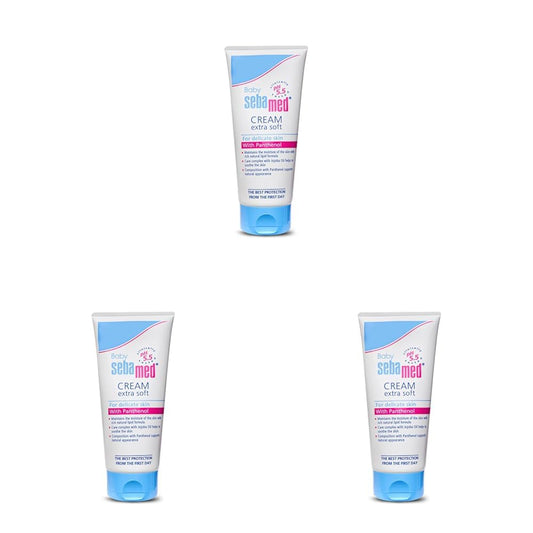 Sebamed Baby Cream Extra Soft|pH 5.5|Ideal for Dry Skin|200 ml (Pack of 3)