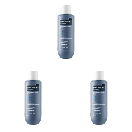 Bare Anatomy Anti-Hair Fall Shampoo 250ml (Pack of 3) | Hair Fall Control Shampoo with Adenosine & Peptides | Strengthens Roots & Reduces Breakage | Sulphate & Paraben Free | Unisex