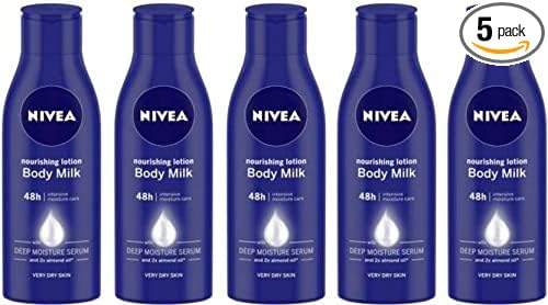 NIVEA Nourishing Body Milk Lotion, 75ml Each (Pack Of 5) (375ml) (375)