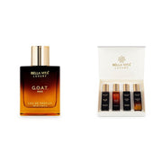 Bella Vita Luxury G.O.A.T Liquid Eau De Parfum Perfume Fragrance Lavender Scent Spray, 100 Ml & Men Perfume Gift Set 4X20 Ml, 80 Millilitres