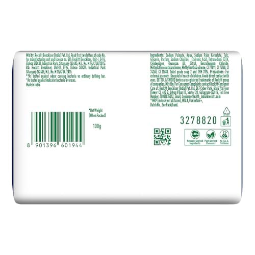 Dettol Cologne Fresh Bathing Soap Bar, 100% Better Odour Protection, 100g, Pack of 12