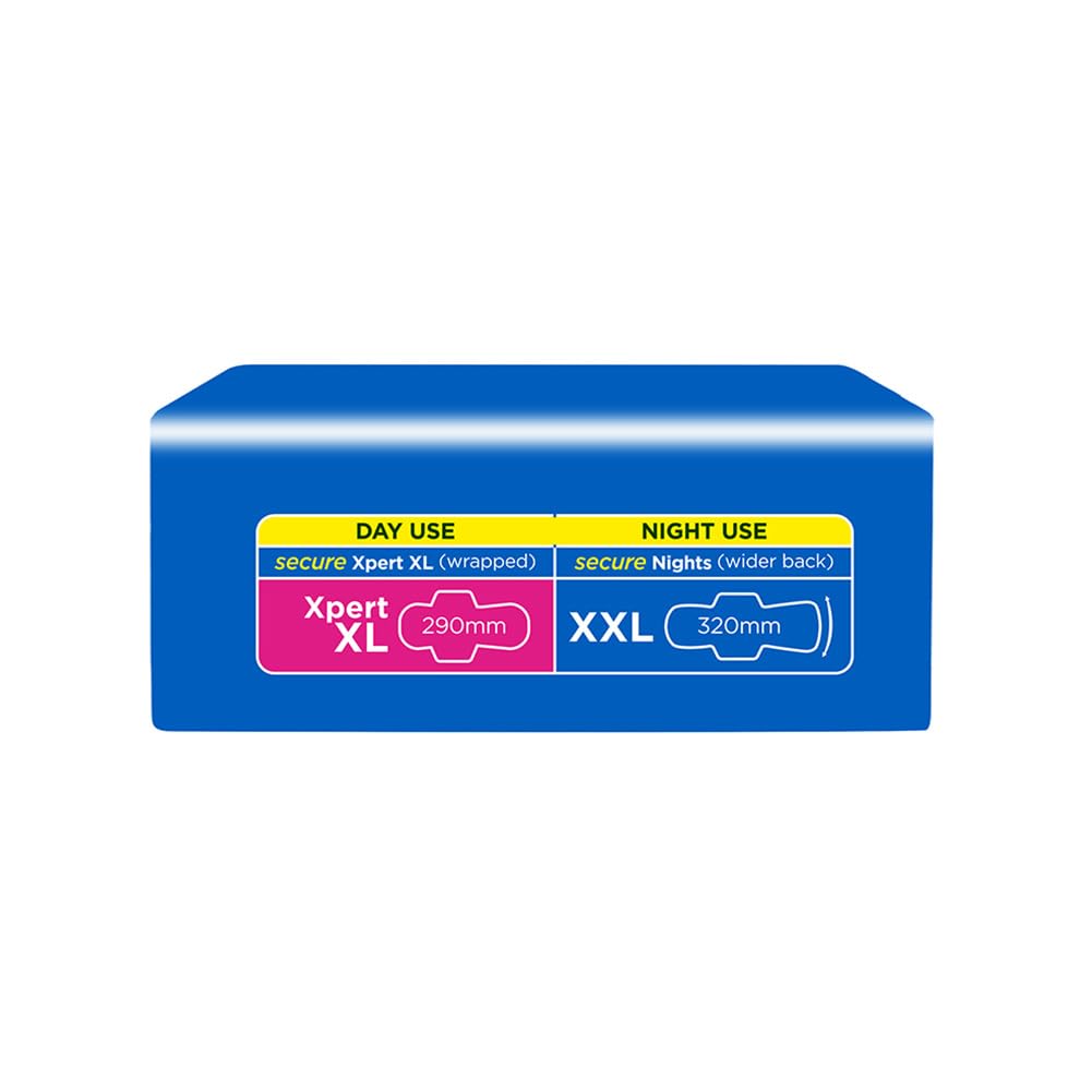 Stayfree Secure Xpert XL Sanitary Pads 6s | Longer & Wider Pads for Heavy Flow