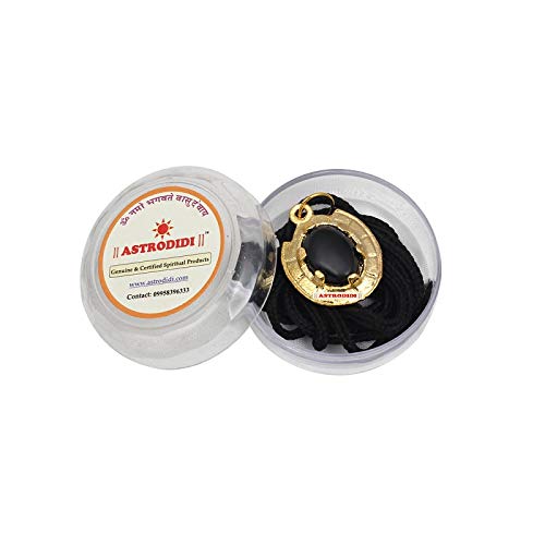 ASTRODIDI Nazar Dosh Suraksha Kawach/Shani Raksha Kavach/Evil Eye Protector Pendant with Black Thread for Men Women Boys and Girls (Color: Black and Golden)