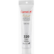 Camel Camlin Kokuyo Artist Acrylic Colour Tubes 120ml Pearl White 320