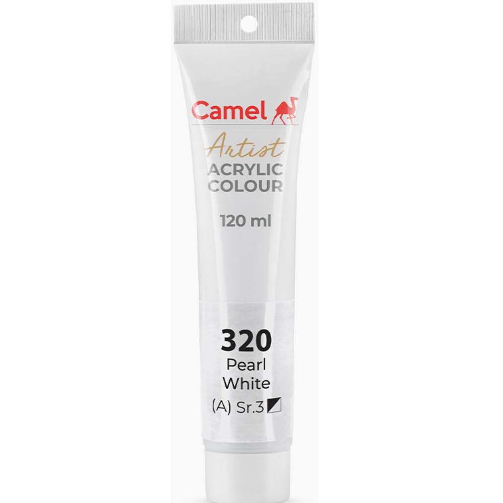Camel Camlin Kokuyo Artist Acrylic Colour Tubes 120ml Pearl White 320