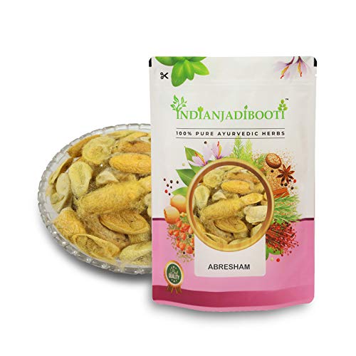 IndianJadiBooti Abresham - Bombyx Mori - Raw Silk Cocoon - Silk Pod, 400 Grams | Pack Of 2