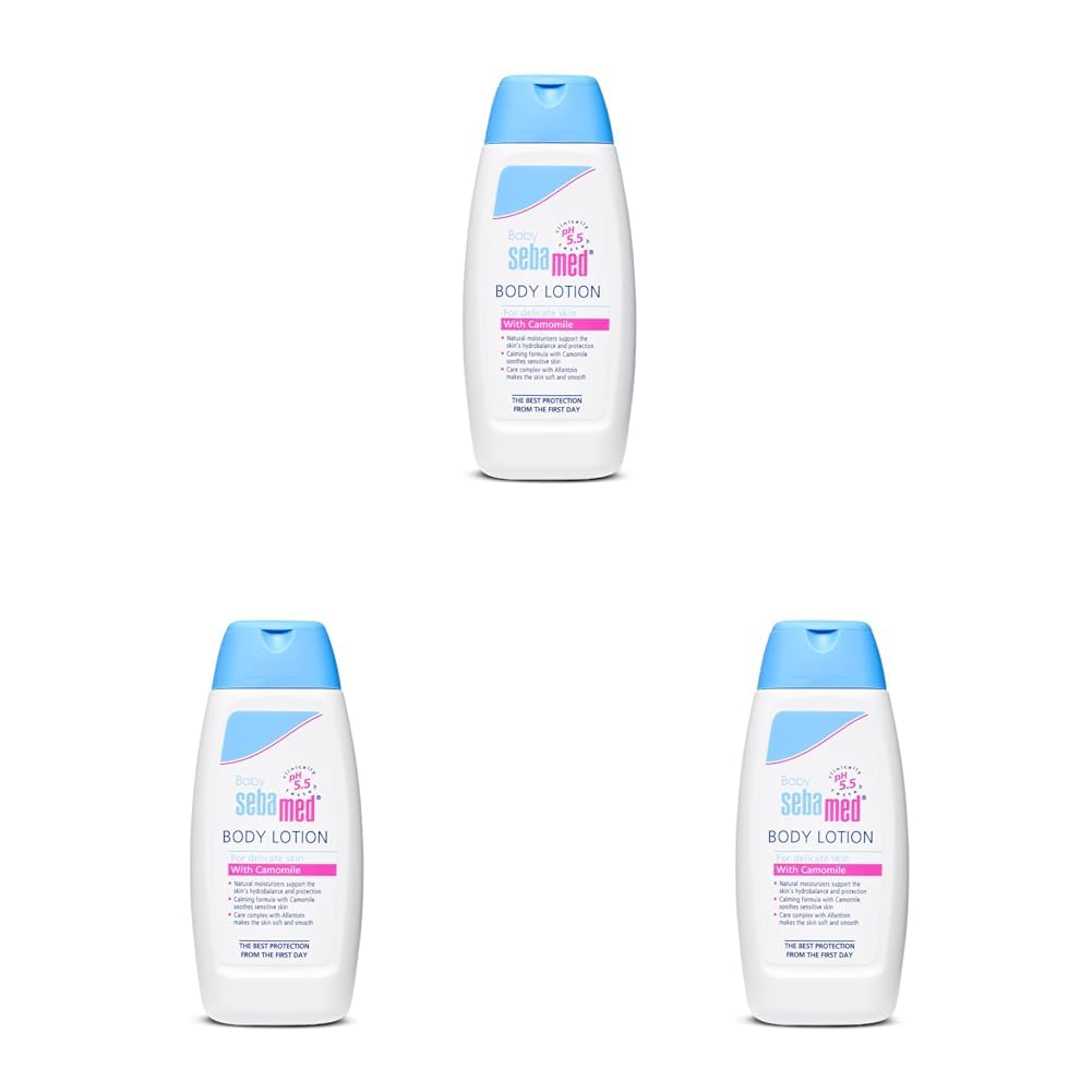 Sebamed Baby Body Lotion|pH 5.5|Vegan|200 ml (Pack of 3)