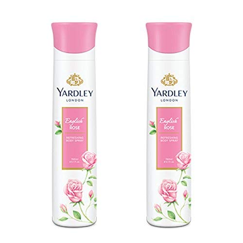 Yardley English Rose Body Spray for Women, 150ml (Pack of 2)