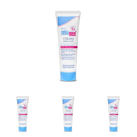 Sebamed Baby Cream Extra Soft|pH 5.5|Ideal for Dry Skin|50 ml (Pack of 4)