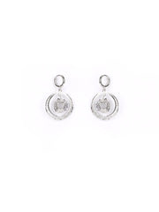 Priyaasi Artificial Stones Silver Plated Hoop Earring