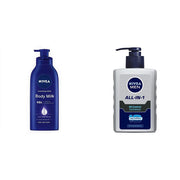 NIVEA Body Lotion 600 ml + Men Face Wash 150 ml