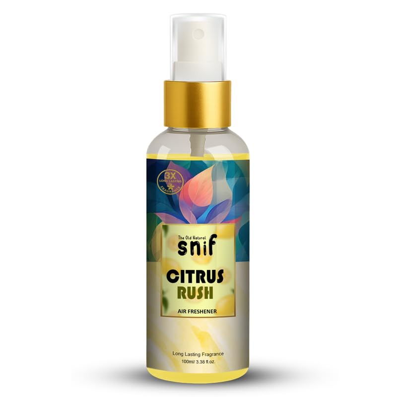 The Old Natural Snif Memory Mist & Citrus Rush Air Freshener Spray – 100ml | Uplifting Floral Aroma, Natural Air Freshener for Home, Office & Car Pack of 2 - Combo