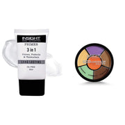 Insight Cosmetics Primer 3 In 1 + Concealer Palette Corrector 15gm