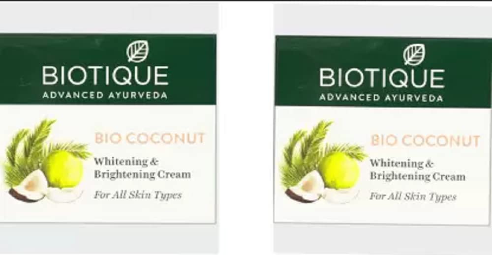 BIOTIQUE Bio coconut whitening & brightening cream,100gm (100 g)