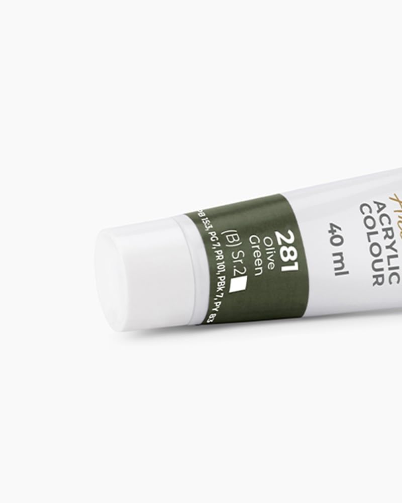 Camel Camlin Kokuyo Acrylic Tubes 40ml- Olive Green, Prussian Blue & Crimson Lake