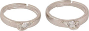 ASTRODIDI Alloy Crystal Silver Plated Ring Set | Couple Rings for Every Special Occasion Crystal Sterling Silver Plated Ring Set