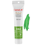 Camel Camlin Kokuyo Artist Acrylic Colour Tubes 120ml Permanent Green Light 332