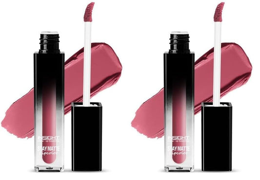 INSIGHT Stay Matte Lipcolor | Butter Texture with Matte Finish | Long Lasting Formula | Transferproof | Comfortable Wear | Infused with Avocado Oil & Niacinamide - (DREAM BIG) 3g (Pack of 2)
