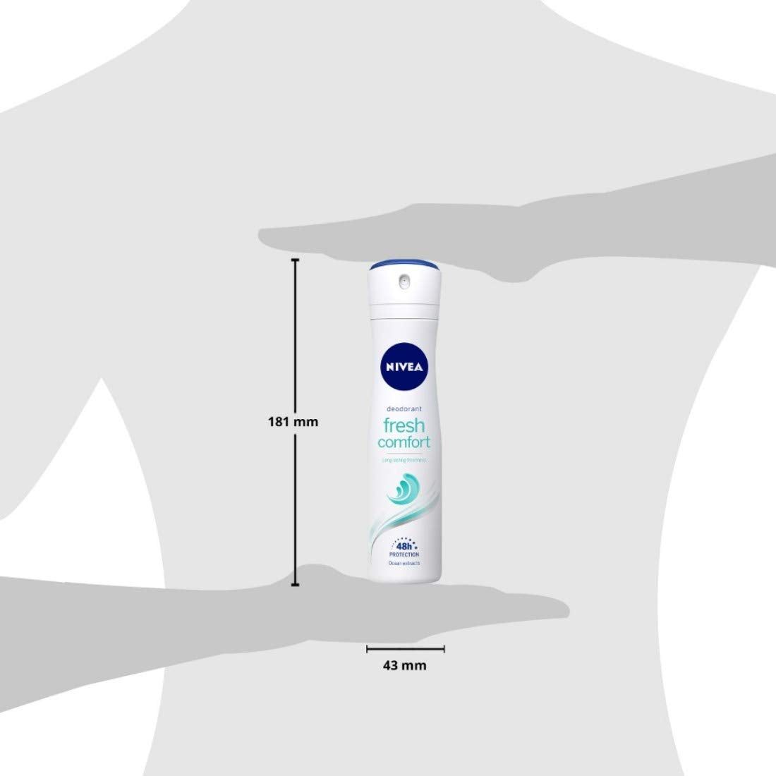 NIVEA Women Deodorant, Fresh Comfort, Long Lasting Freshness & 48h Protection, 150 ml