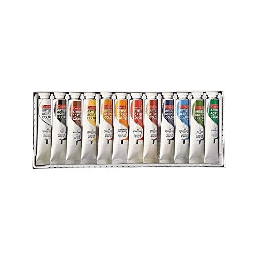 Camel Acrylic Color Box-20Ml Tubes,12 Shades,Multicolour