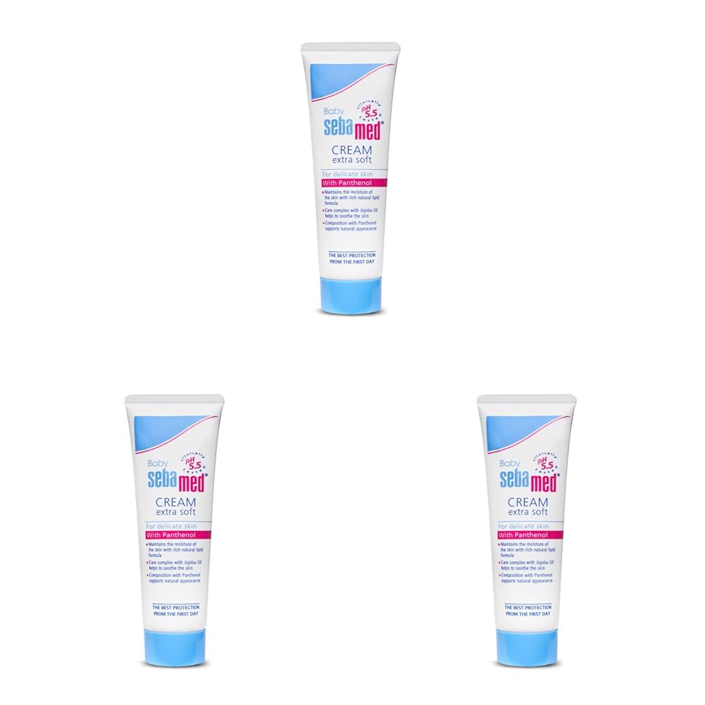Sebamed Baby Cream Extra Soft|pH 5.5|Ideal for Dry Skin|50 ml (Pack of 3)