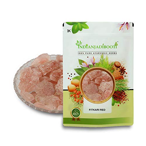 IndianJadiBooti Phitkari Alum 250 Grams | Fitkari Red Stone for Face Skin Tightening, Water Purification & Shaving | Red Crystals Alum | Gentle & Effective.