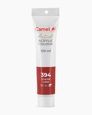 Camel Camlin Kokuyo Artist Acrylic Colour Tubes 120ml Scarlet Lake 394