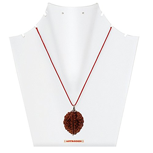 ASTRODIDI 2 Mukhi Ruraksha Two Face Pendant Mantra Siddha and Certified