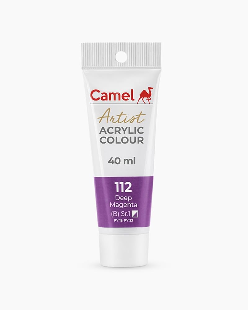 Camel Camlin Kokuyo Artist Acrylic Color (Deep Magenta, 40 ml)