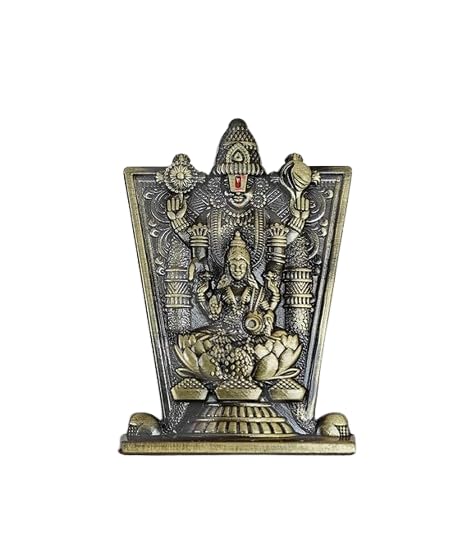 SHINDE EXPORTS Balaji Lakshmi Small Metal Idol Statue for car Home Office (Bronze)