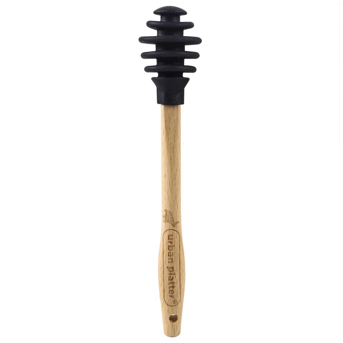 Urban Platter Silicone Dipper for Honey,Maple Syrup, Molasses, Melted Chocolate, Caramel Dippers Server [with Wooden Handle, Easy to Clean, Perfect for Non-Stick Utensils, Heat-Resistant]