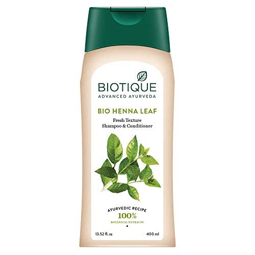 Biotique Bio Henna Leaf Fresh Texture Shampoo & Conditioner, 400 ml