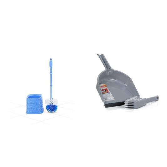 Gala Toilex Toilet Brush with Square Container(Multicolor,Pack of 1)