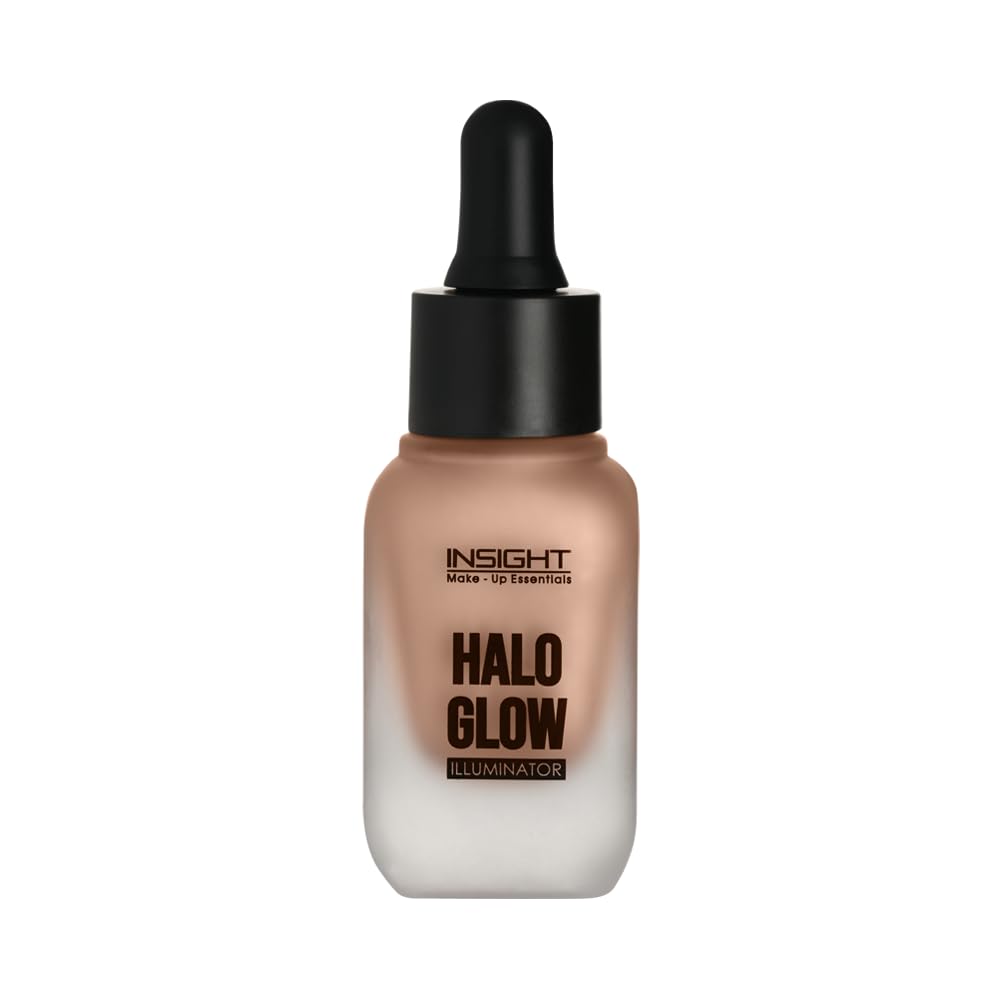 INSIGHT Halo Glow Illuminator - Pink Aura | Dewy, Radiant Finish | Liquid Highlighter | Lightweight, Buildable & Long-Lasting | Multi-Use - 20g