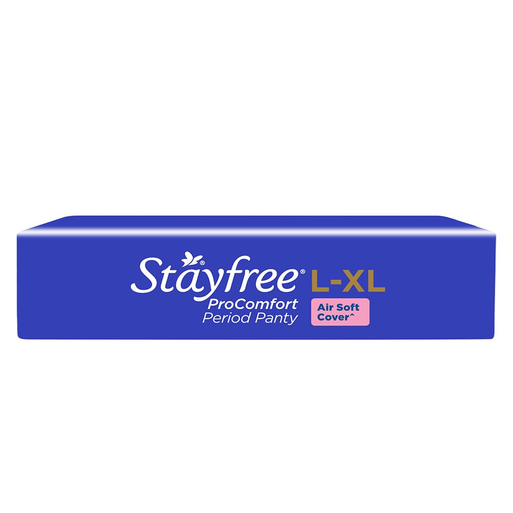 Stayfree ProComfort Period Panty for Women | Disposable Period Pants Pack of 10, L - XL | Air Soft Cover | 360° Leakage Protection for Heavy Flow | Snug Fit | Odour Control