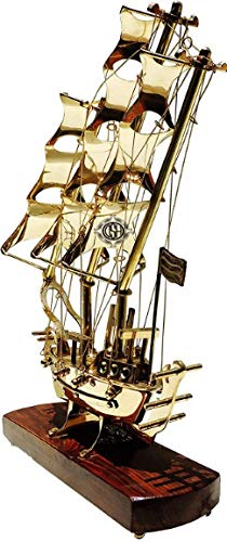 DSH Pure Brass Titanic Ship with Wooden Base Showpiece Item Perfect for Home Decoration and Gifting. (12 Inch)