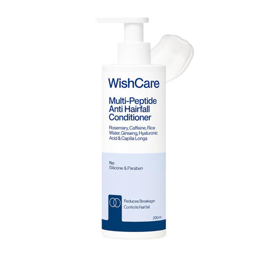 WishCare Multi Peptide Anti Hairfall Conditioner For Women & Men | Controls Hair Fall & Promotes Hair Growth | Conditioner For Frizzy Hair, Dry Hair | With Rice Water, Rosemary & Hyaluronic Acid | 200ml