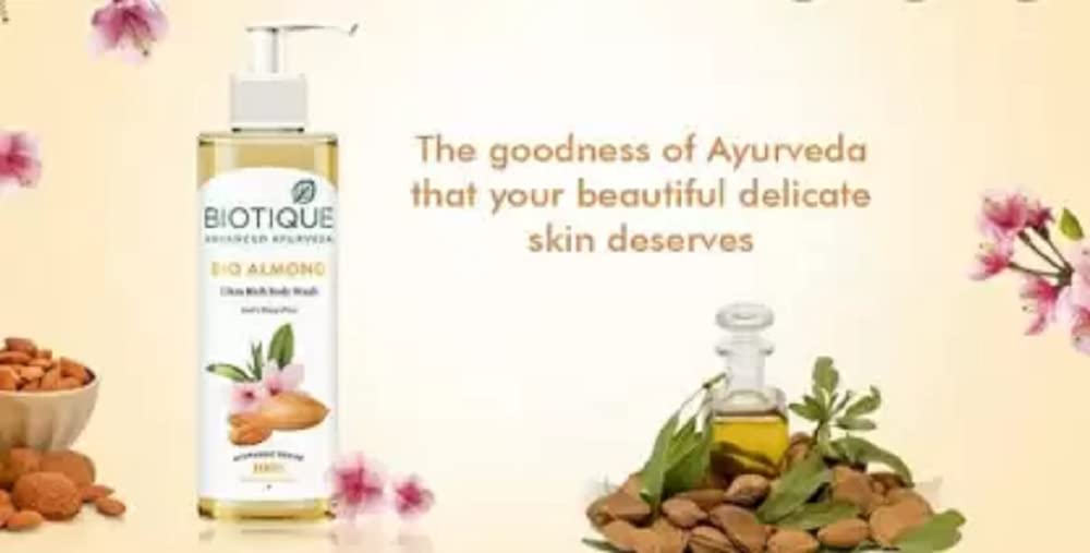 BIOTIQUE BIO ALMOND ULTRA RICH BODY WASH (200 ml)